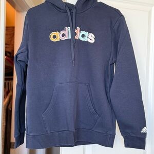 Adidas Navy Hoodie with Subtle Logo